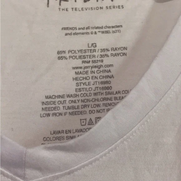 Wound Up White Friends Graphic Tee - Picture 3 of 3